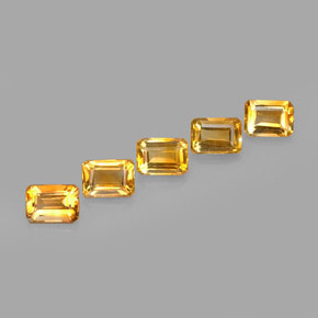 Gemas de citrino amarillo natural de  ct, corte esmeralda, VVS-VS