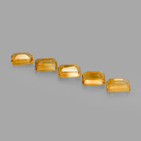 Gemas de citrino amarillo natural de  ct, corte esmeralda, VVS-VS