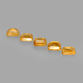 Gemas de citrino amarillo natural de  ct, corte esmeralda, VVS-VS