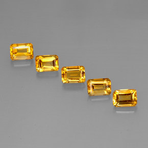 Gemas de citrino amarillo natural de  ct, corte esmeralda, VVS-VS