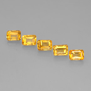 Gemas de citrino amarillo natural de  ct, corte esmeralda, VVS-VS