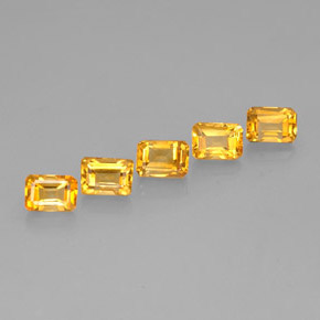 Gemas de citrino amarillo natural de  ct, corte esmeralda, VVS-VS