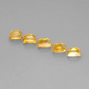 Gemas de citrino amarillo natural de  ct, corte esmeralda, VVS-VS