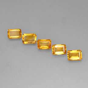 Gemas de citrino amarillo natural de  ct, corte esmeralda, VVS-VS