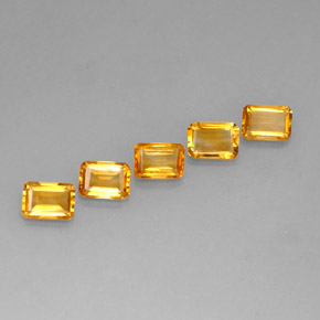 Gemas de citrino amarillo natural de  ct, corte esmeralda, VVS-VS