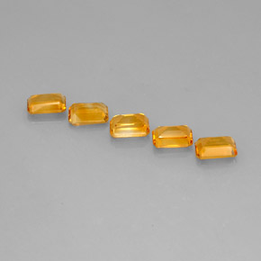 Gemas de citrino amarillo natural de  ct, corte esmeralda, VVS-VS