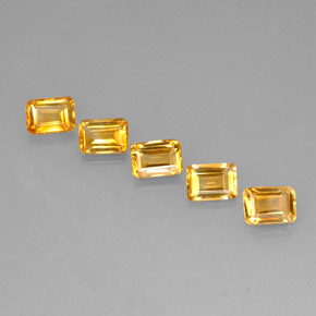 Gemas de citrino amarillo natural de  ct, corte esmeralda, VVS-VS