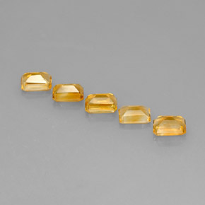 Gemas de citrino amarillo natural de  ct, corte esmeralda, VVS-VS