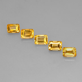 Gemas de citrino oro natural de  ct, corte esmeralda, VVS-VS