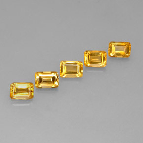 Gemas de citrino oro natural de  ct, corte esmeralda, VVS-VS