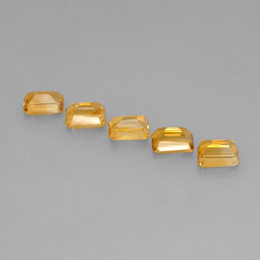 Gemas de citrino oro natural de  ct, corte esmeralda, VVS-VS