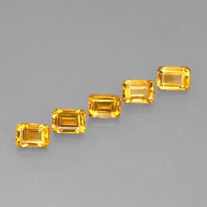 Gemas de citrino amarillo natural de  ct, corte esmeralda, VVS-VS