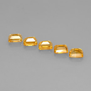 Gemas de citrino amarillo natural de  ct, corte esmeralda, VVS-VS