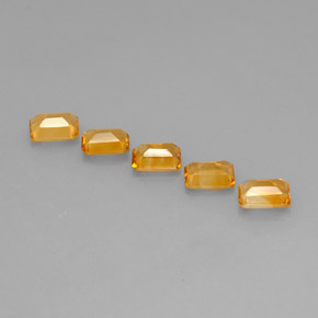 Gemas de citrino amarillo natural de  ct, corte esmeralda, VVS-VS