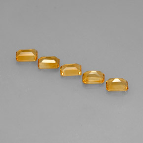 Gemas de citrino amarillo natural de  ct, corte esmeralda, VVS-VS