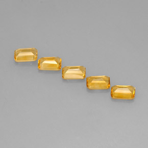 Gemas de citrino amarillo natural de  ct, corte esmeralda, VVS-VS