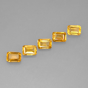 Gemas de citrino amarillo natural de  ct, corte esmeralda, VVS-VS