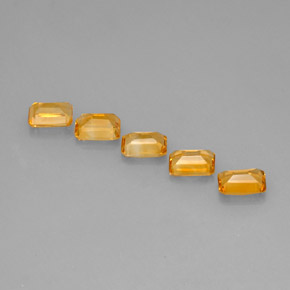 Gemas de citrino amarillo natural de  ct, corte esmeralda, VVS-VS