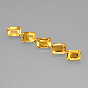 Gemas de citrino oro natural de  ct, corte esmeralda, VVS-VS