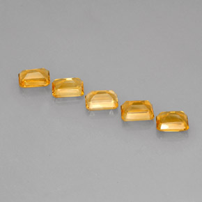 Gemas de citrino oro natural de  ct, corte esmeralda, VVS-VS