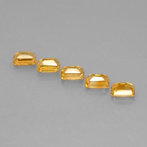 Gemas de citrino dorado natural de 5,31 ct, corte esmeralda, VVS-VS