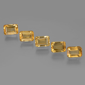 Gemas de citrino oro natural de  ct, corte esmeralda, VVS-VS