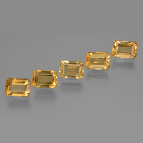 Gemas de citrino oro natural de  ct, corte esmeralda, VVS-VS