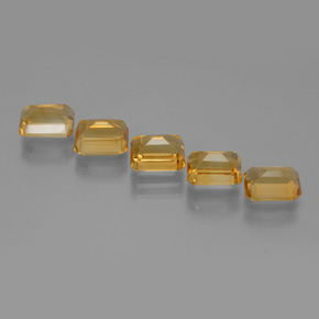 Gemas de citrino oro natural de  ct, corte esmeralda, VVS-VS