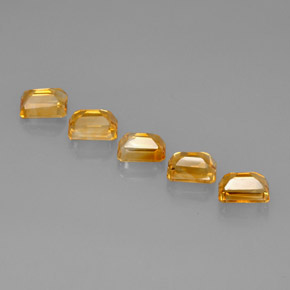 Gemas de citrino amarillo natural de  ct, corte esmeralda, VVS-VS
