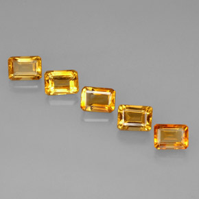 Gemas de citrino amarillo natural de  ct, corte esmeralda, VVS-VS