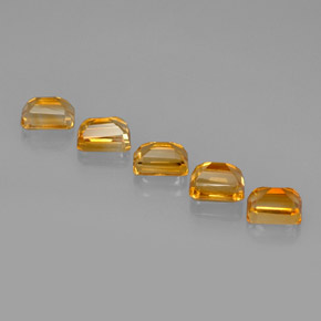 Gemas de citrino amarillo natural de  ct, corte esmeralda, VVS-VS