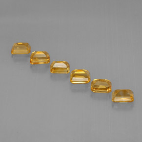 Gemas de citrino oro natural de  ct, corte esmeralda, VVS-VS