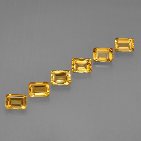 Gemas de citrino oro natural de  ct, corte esmeralda, VVS-VS