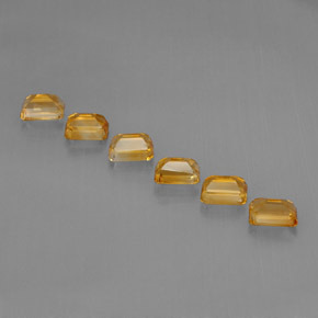 Gemas de citrino oro natural de  ct, corte esmeralda, VVS-VS