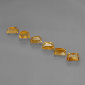 Gemas de citrino amarillo natural de  ct, corte esmeralda, VVS-VS
