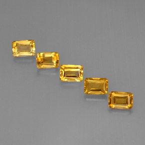 Gemas de citrino amarillo natural de  ct, corte esmeralda, VVS-VS