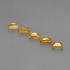 Gemas de citrino amarillo natural de  ct, corte esmeralda, VVS-VS