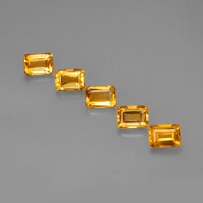 Gemas de citrino oro natural de  ct, corte esmeralda, VVS-VS