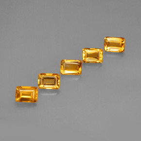 Gemas de citrino oro natural de  ct, corte esmeralda, VVS-VS