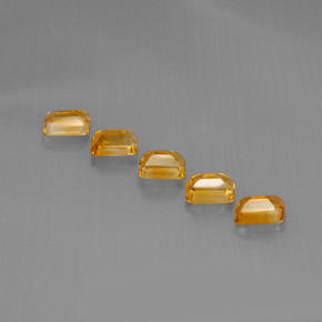 Gemas de citrino oro natural de  ct, corte esmeralda, VVS-VS