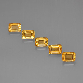 Gemas de citrino oro natural de  ct, corte esmeralda, VVS-VS