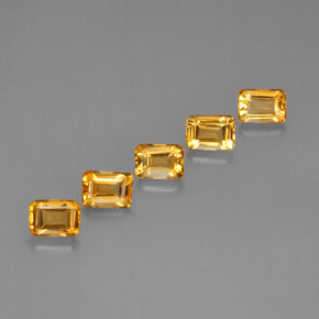 Gemas de citrino oro natural de  ct, corte esmeralda, VVS-VS