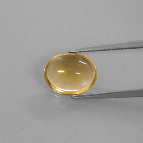 Citrino oro natural de 2,43 ct, corte óvalo, transparente