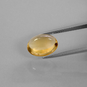 Citrino oro natural de 2,43 ct, corte óvalo, transparente