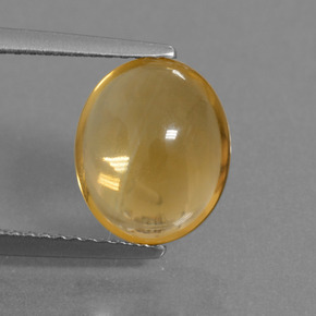 Citrino amarillo natural de 2,70 ct, corte óvalo, transparente