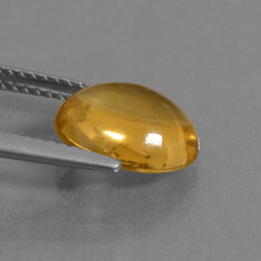 Citrino amarillo natural de 2,70 ct, corte óvalo, transparente