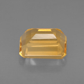 Citrino amarillo natural de 2,25 ct, corte esmeralda, VVS-VS