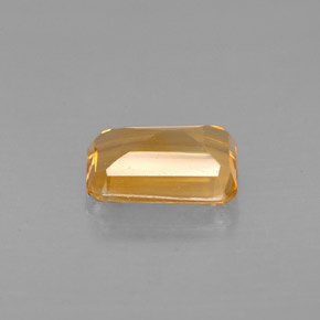 Citrino amarillo natural de 0,87 ct, corte esmeralda, VVS