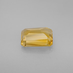 Citrino amarillo natural de 1,97 ct, corte esmeralda, VVS