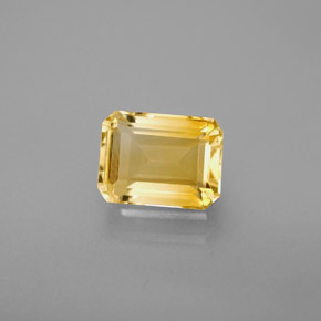 Citrino amarillo natural de 1,75 ct, corte esmeralda, VVS-VS